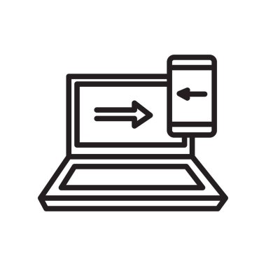 Bilgisayar simge vektör işareti ve üzerinde beyaz adam izole sembolü