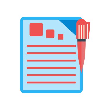 Sözleşme simge vektör işareti ve üzerinde beyaz adam izole sembolü