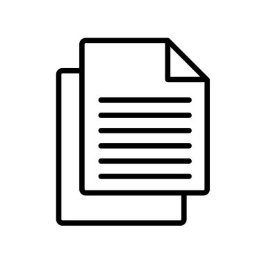 Beyaz arkaplanda izole edilmiş simge vektörünü kopyala, kopyala işareti, satır 