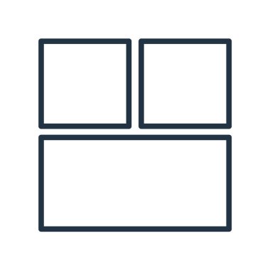 Düzen simgesi vektörü beyaz arkaplanda izole edildi, düzen işareti