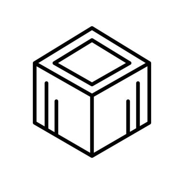 Beyaz arka grupta izole edilmiş kutucuk ikon vektör işareti ve sembolü aç