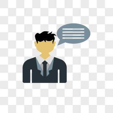 Saydam arka plan üzerinde Polit izole politikacı vektör simgesi