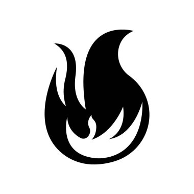 Beyaz arkaplanda izole edilmiş ikon vektörünü ateşle işareti, uyar