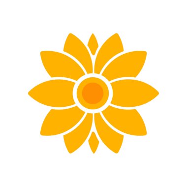 Çiçek simgesi vektörü web ve mobil uygulama tasarımınız için beyaz arkaplanda izole edildi