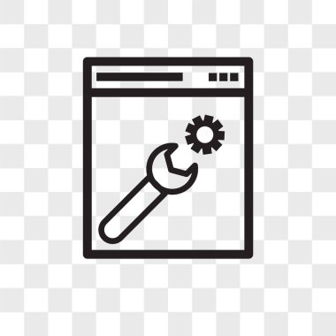 Hata düzeltme vektör simgesi şeffaf arkaplanda izole edildi, hata düzeltmesi 