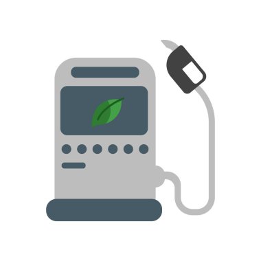 Benzin istasyonu simge vektör işareti ve üzerinde beyaz backgr izole sembolü