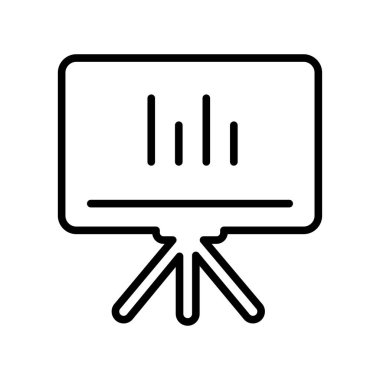 Beyaz arkaplanda istatistik simgesi vektör işareti ve sembol izole, 