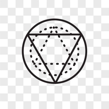 Saydam arka plan üzerinde Triangl izole üçgen vektör simgesi