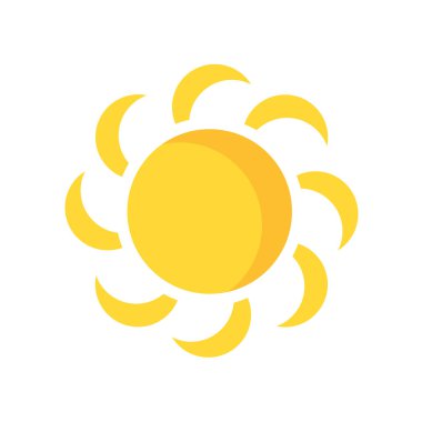 sun icon vector isolated on white background for your web and mobile app design
