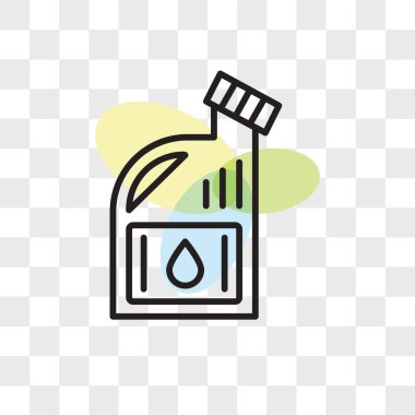 Saydam arka plan üzerinde petrol logo des izole petrol vektör simgesi