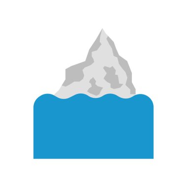 Web ve mobil uygulama tasarımınız için beyaz arkaplanda izole edilmiş Iceberg simgesi vektörü