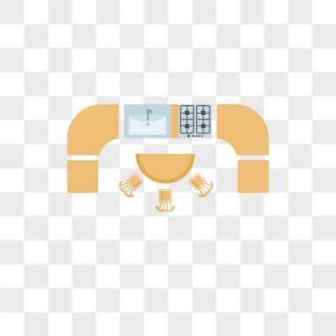 Saydam arka plan üzerinde mutfak izole mutfak vektör simgesi 