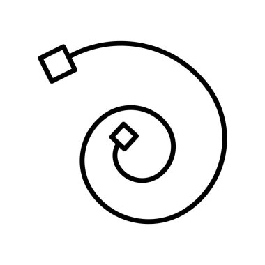 Beyaz arkaplanda izole edilmiş spiral araç simgesi vektörü, ayrıca spiral