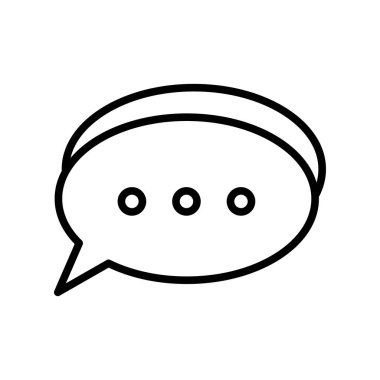 Web ve mobil uygulama tasarımınız için beyaz arkaplanda izole edilmiş konuşma balonu ikonu vektörü