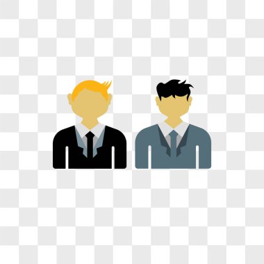 Saydam arka plan üzerinde Poli izole politikacılar vektör simgesi