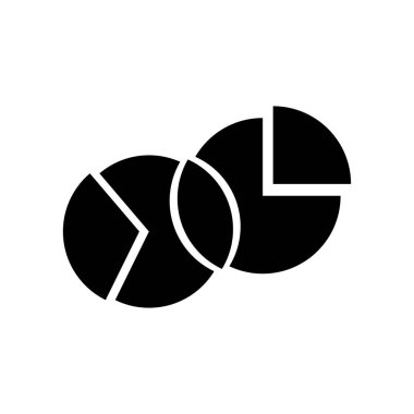 Diyagram simge vektör işareti ve beyaz arka plan üzerinde izole sembolü