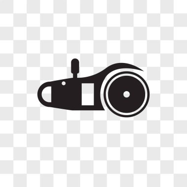 Saydam arka plan üzerinde YYK izole elektrikli testere vektör simgesi