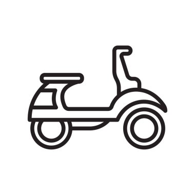 Vespa simge vektörü web ve mobil uygulama tasarımınız için beyaz arkaplanda izole edildi