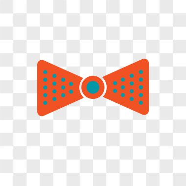 Saydam arka plan üzerinde papyon izole papyon vektör simgesi 