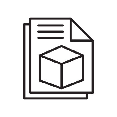 Beyaz arka plan, 3d işareti, çizgi veya l izole 3d simge vektör