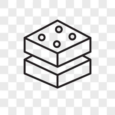 Saydam arka plan üzerinde tuğla logo izole tuğla vektör simgesi