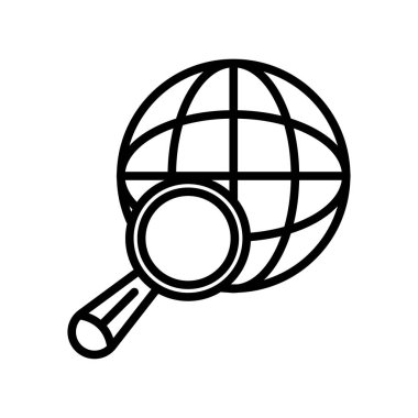 Arama simge vektör işareti ve beyaz arka plan üzerinde izole sembolü,