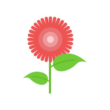 Çiçek simgesi vektörü web ve mobil uygulama tasarımınız için beyaz arkaplanda izole edildi