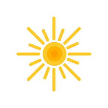 sun icon vector isolated on white background for your web and mobile app design