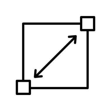 İzole beyaz arka plan, köşe işareti, l köşe simge vektör