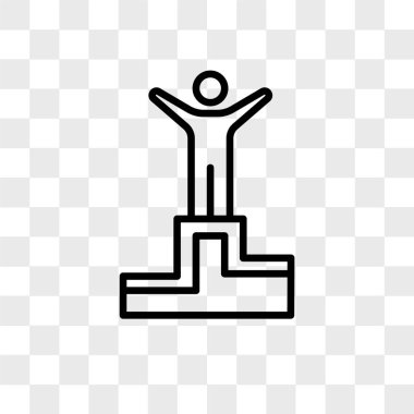 Saydam arka plan üzerinde başarı izole başarı vektör simgesi 