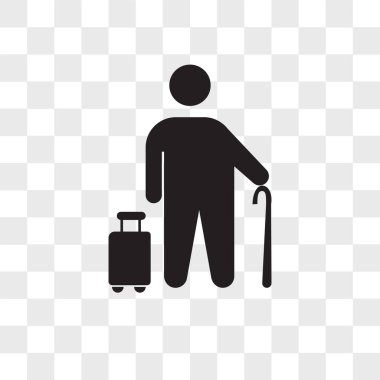 Şeffaf arkaplanda izole edilmiş vektör simgesini emekli et, lo