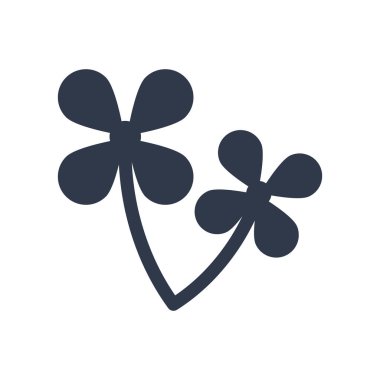 Web ve mobil uygulama tasarımınız için beyaz arkaplanda iki Çiçek simgesi vektörü izole edildi