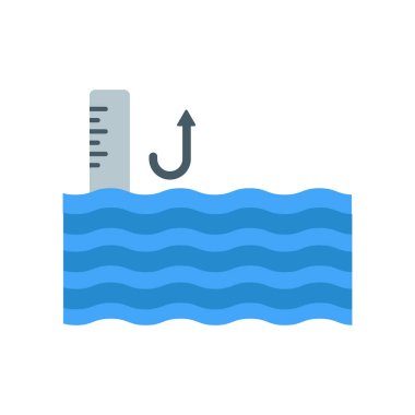 Sea level icon vector isolated on white background for your web and mobile app design