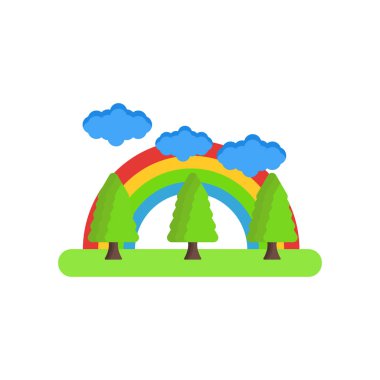 Rainbow icon vector isolated on white background for your web and mobile app design