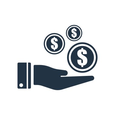 Nakit para simge vektör, beyaz arka plan üzerinde izole işareti