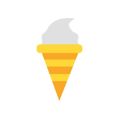 Dondurma simge vektör işareti ve üzerinde beyaz backgrou izole sembolü