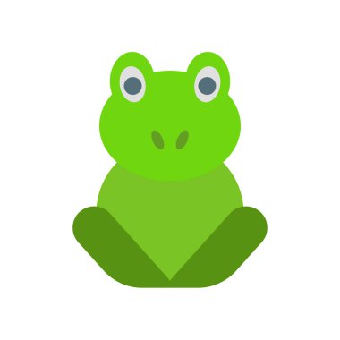 Kurbağa simge vektör işareti ve beyaz arka plan üzerinde izole sembolü