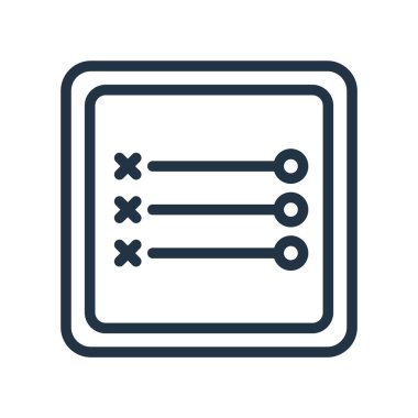 Beyaz arka plan üzerinde liste işareti izole liste simge vektör