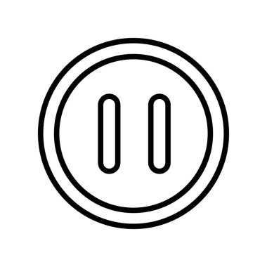 Beyaz arkaplanda izole edilmiş simge vektörünü duraklat, duraklat işareti