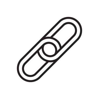 Bağlantı simge vektör işareti ve beyaz arka plan üzerinde L izole sembolü