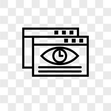 Saydam arka plan üzerinde veri izole veri Görüntüleyicisi vektör simgesi