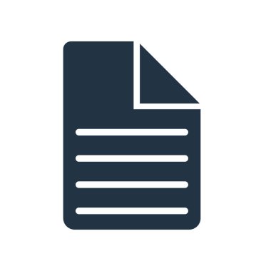 Beyaz arka plan üzerinde belge işareti izole belge simge vektör