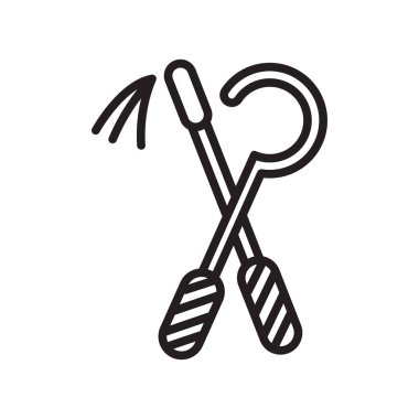 Mısır simge vektör işareti ve beyaz arka plan üzerinde izole sembolü