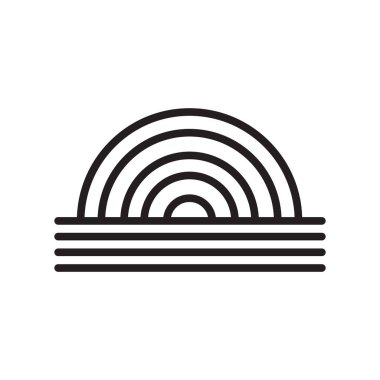 Gökkuşağı simge vektör beyaz zemin üzerine, gökkuşağı izole işareti