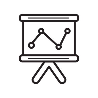 Analytics simge vektör işareti ve üzerinde beyaz backgrou izole sembolü