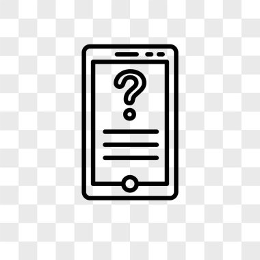 Müşteri hizmet vektör simgesi üzerinde şeffaf arka plan izole,