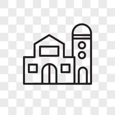 Saydam arka plan üzerinde ahır logosu d izole ahır vektör simgesi