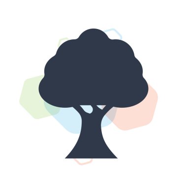 Ağaç simgesi vektörü ağ ve mobil uygulama tasarımınız için beyaz arkaplanda izole edildi