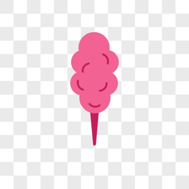 Saydam arka plan üzerinde karyolası izole pamuk şeker vektör simgesi