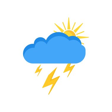 Stormy icon vector isolated on white background for your web and mobile app design